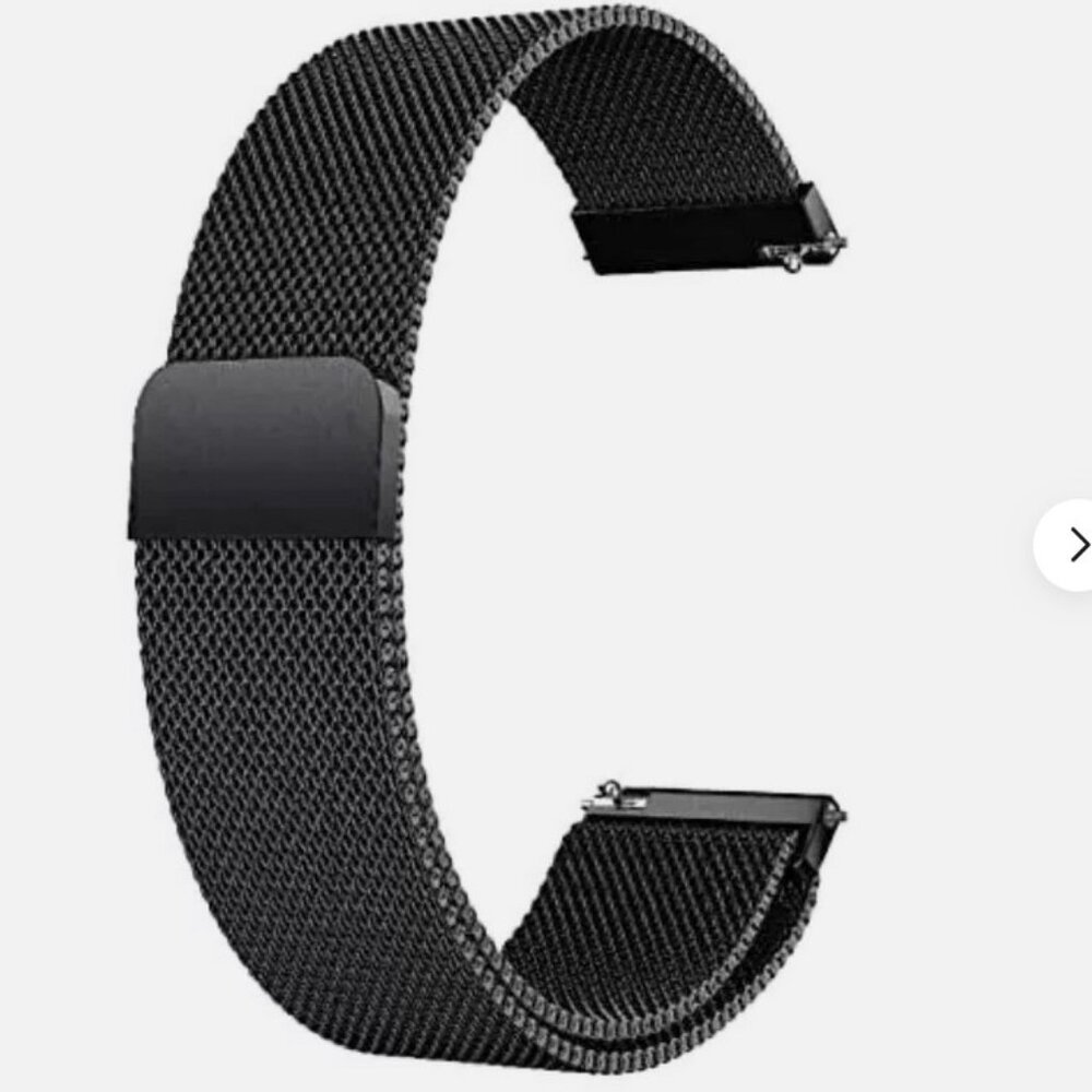 18mm Milanese Mesh Stainless Steel Metal Watch Band Black NWOT